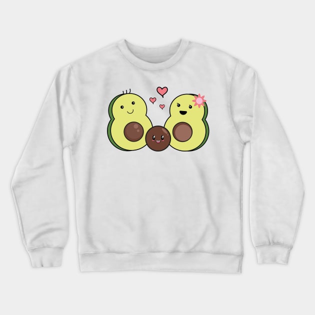 Family Avocado Kawaii Crewneck Sweatshirt by IstoriaDesign